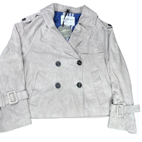 Oakwood Jackets & Blazers - Oakwood NWT 100% Goat Suede Gray Trench Jacket Leather Paris Size XS